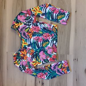 NWT J. Crew Floral Cropped Rash Gaurd Medium